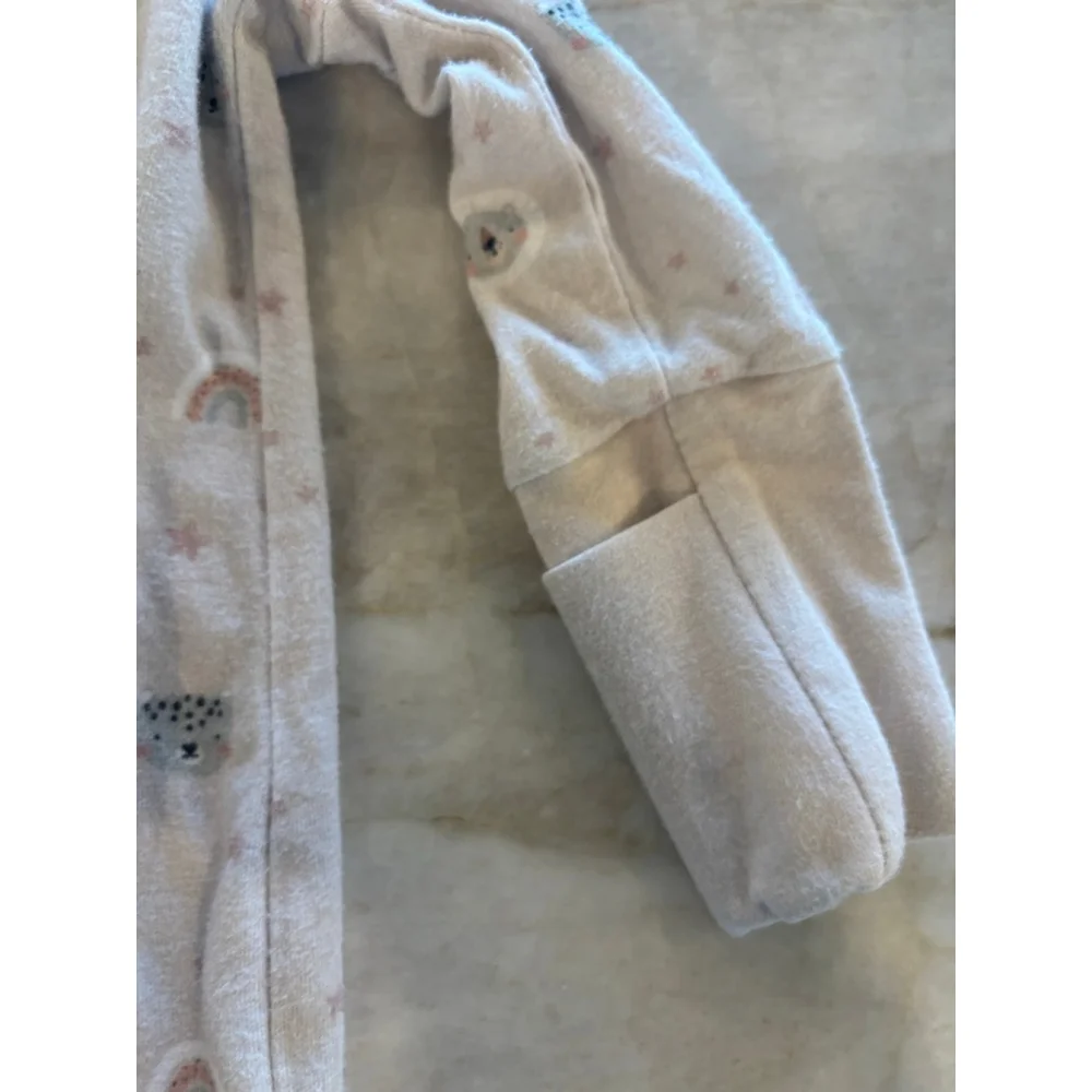 Baby Nash + Nova Beige Multi-Print bamboo Footie 3-6 Months
